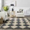 thumbnail image 4 of Rugs USA Louie Diamond Checkerboard Jute Area Rug, 7' 6" x 9' 6", Maxwelle Charcoal, 4 of 9