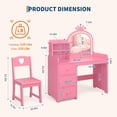 thumbnail image 4 of Bingirl ' Vanity Desk with Mirror and Lighting, 4 of 5