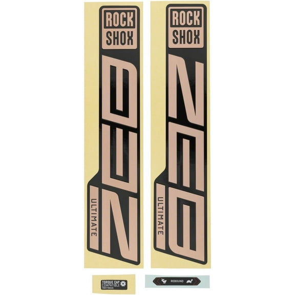 RockShox Fork Decal Kit - ZEB Ultimate 27/29" Matte Copper Foil/High Gloss Black