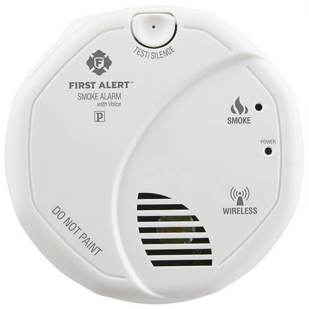 First Alert Smoke Detector Alarm, Battery Powered with Wireless Interconnect