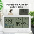 thumbnail image 5 of Giunmcul 50% Off Clear Digital Alarm Clock with Background Lighting LCD Weather Display Temperature Humidity Screen Snooze Alarm Electronic Management Reminder, 5 of 5