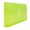 thumbnail image 3 of JAM #10 Plastic Envelopes, 5.3x10, 12/Pack, Lime Green, Button String, Booklet, 3 of 4