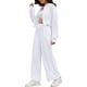 thumbnail image 4 of Conjuntos de chándal para mujer ATHLECHIC de 2 piezas, sudadera corta y pantalones de pierna ancha, conjuntos de entrenamiento y lounge XL blancos, 4 of 4