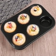 thumbnail image 3 of Bonus Metal Muffin de 6 tazas con juego de moldes para muffins con revestimiento antiadherente, apto para microondas - Negro, 3 of 3
