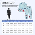 thumbnail image 4 of Fuzoiu Sailboats Anchors Print Men's Long-Sleeved Pajama,Lounge Button Down Nightwear,Mens Notch Collar Pajama Set -Medium, 4 of 7