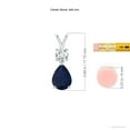 thumbnail image 4 of ANGARA Natural 1.15 Ct Pear-Shaped Sapphire V-Bale Pendant in 14K White Gold for Women (Size-8x6mm) | September Birthstone, Anniversary, Jewelry Gift for Women | Natural Blue Sapphire Necklace, 4 of 8