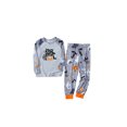 thumbnail image 3 of Argulvti Cute Family Parent-child Pajamas Cartoon Halloween Print Raglan Tops and Trousers Home Clothes Set, 3 of 8