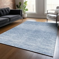 Addison Rugs Chantille Indoor/Outdoor Transitional Lines Denim Washable Rectangle Rug, 9' x 12'