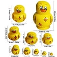 thumbnail image 3 of Meitianfacai 10 Pcs Poupées Russes Gigognes en Bois Jaunes, Jaune, 3 of 8