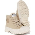 thumbnail image 5 of Palladium Pallashock Mid Men's Lace Up Vegan Canvas Ankle Boot In Beige Size 10, 5 of 6