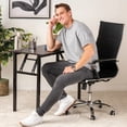 thumbnail image 1 of Ergonomic Leather Chair for Office or Waiting Room, 1 of 4