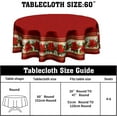 thumbnail image 2 of Christmas Poinsettia Floral Round Tablecloth Winter Red Table Cloth 60 Inch Christmas Decor Holiday Xmas Table Cover Winter Vintage Tablecloth Reusable for Kitchen Dining Home Outdoor Decor, 2 of 3