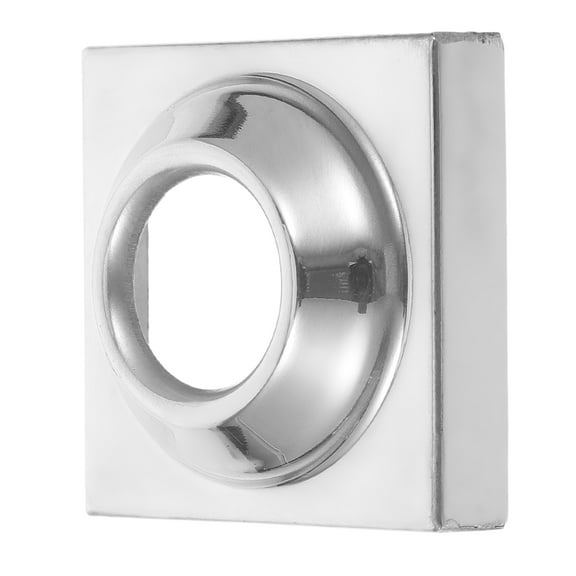 unbranded Stainless Steel Flagpole Base Square Globe Stand Heavy Duty Flagpole Holder Square Post Flange Base Holder for Garden Outdoor Display Accessories