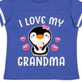 thumbnail image 4 of Inktastic I Love My Grandma with Cute Penguin and Hearts Girls Toddler T-Shirt, 4 of 5