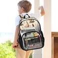 thumbnail image 7 of PVC Transparent Backpacks Clear Backpack for Travel and Outings Various Poses Chickens Pattern, 7 of 7