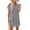 Black+white Stripe TZ166, variant on Linen Dresses for Women 100% Cotton Short Sleeve V-Neck Button Down Tshirt Dress Summer Casual Beach Sundress Loose Tunic Shift Sundresses