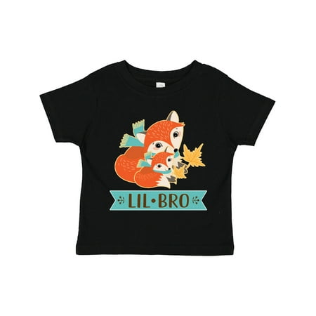 

Inktastic Little Brother Woodland Fox Lil Bro Gift Toddler Boy Girl T-Shirt