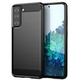thumbnail image 1 of PANDACO Black Brushed Metal Case for Samsung Galaxy S21, 1 of 4