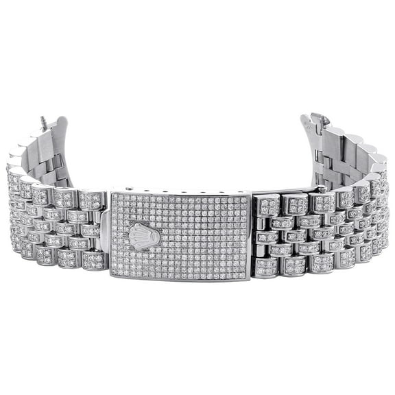 Mens Custom Diamond Jubilee Watch Band to Fit 36mm Rolex DateJust Case 5 CT.