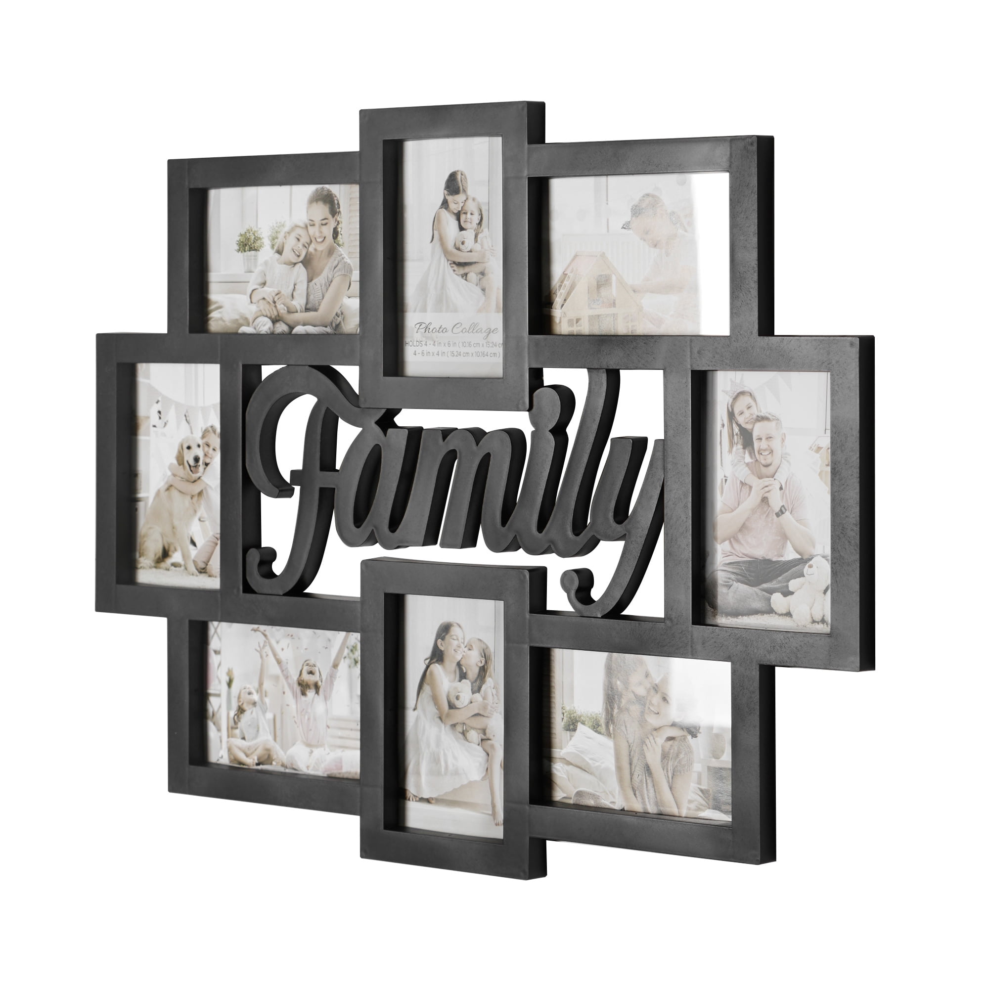 Photo Frame Multi Family Picture Collages 21 Images For Wall Black Wood Large 