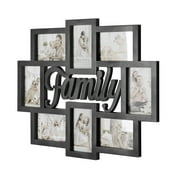 Crystal Art Gallery Family Black Wall Hanging Decorative Collage Picture Frame - 17.5" x 22"