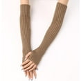 thumbnail image 4 of Kukuzhu Vintage Arm Sleeves for Women Rib Knit Arm Warmers Y2K Accessories Emo Warm Goth Fingerless Gloves, 4 of 6