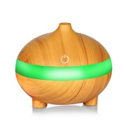 300ML Essential Oil Diffusers, Wood Grain Cool Mist Aromatherapy Humidifier Ultrasonic Air Cleaner Freshener Purifier Atomizer for Office Spa Baby Room Bedroom Fitness Room