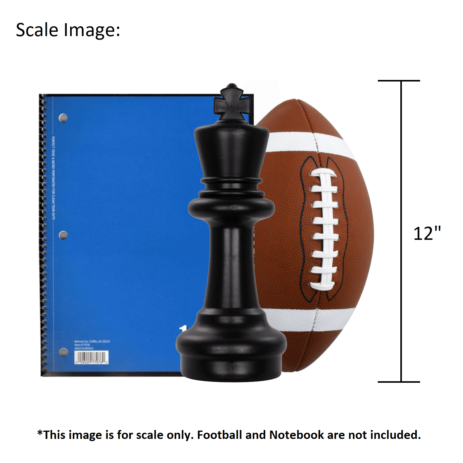 MegaChess Outdoor Chess Set Giant with Nylon Giant Chess Mat, 12-Inch King