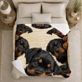 thumbnail image 5 of Playful Rottweiler Puppy Face Collage, Playful Pet Portrait Pattern, Warm Flannel Blanket for Living Room and Bedroom, Dog Lovers person's Day Gift, Pet Lover Home Decor, 5 of 9