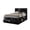 Black, variant on Contemporary Queen Size Bed With Bookcase Headboard And Vast Storage Choices, Black Wooden Alternatives,