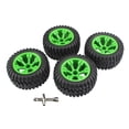 thumbnail image 2 of Green 4Pcs Upgrade 110Mm Wheels Tiresparts For 12428/12428- 1/12 Rc Car, 2 of 8