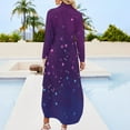 thumbnail image 2 of Bi Pride Flag Galaxy (8bit) Long Sleeved Shirt Dress dress party night luxury dresses, 2 of 6