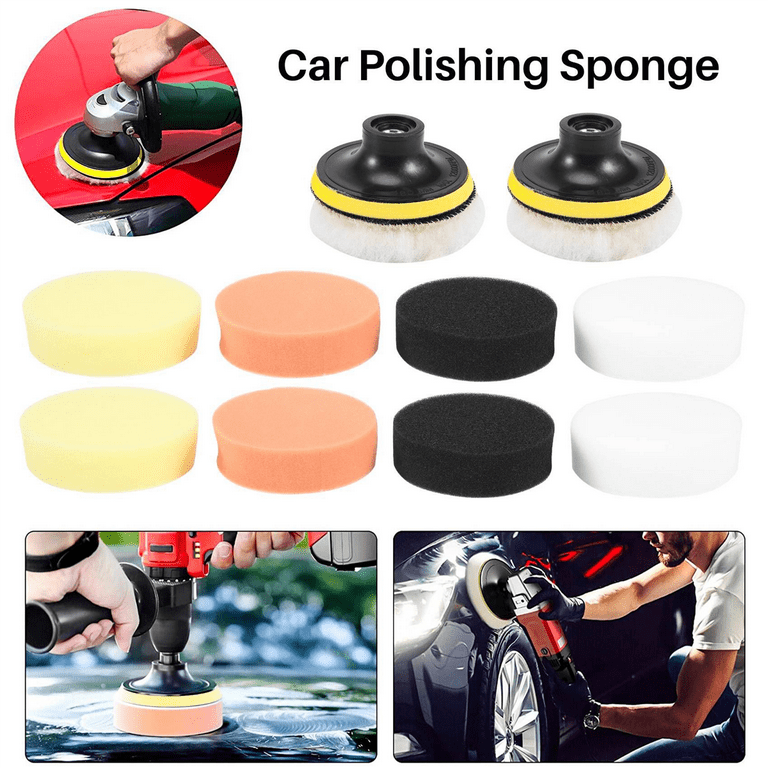 3pcs 5 inch Polishing Pads, 5'' Orbital Buffer Pads Hook and Loop Buffing Pads, Foam Polish Pad for Compounding, Polishing and Waxing, for 5