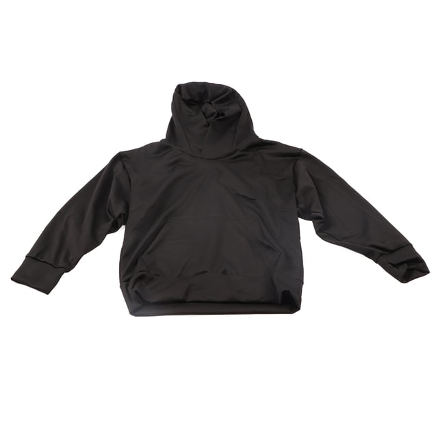 Sudadera con capucha Nikou para hombre estilo vintage con estampado de colores puros cuello alto holgada color negro talla L