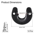 thumbnail image 2 of Uxcell 12Pcs Stainless Steel Closet Rod Brackets, 3/4 Inch Dia U-Shaped Open Type Wardrobe Holder with Screws, Shower Curtain Rod Pole End Supports Sockets Flange, Black, 2 of 6
