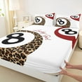 thumbnail image 3 of Homewish Cheetah Print Billiards Queen Sheet Set,Black Eight Chic Leopard Pattern,Microfiber Decor For Kids,4-Piece, 3 of 7