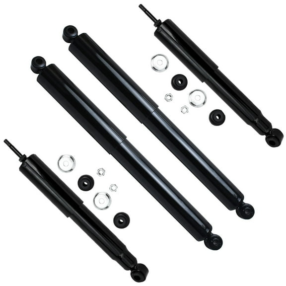 Detroit Axle - 2WD Front & Rear Shock Absorber Assemblies Replacement for 1999-2007 Ford F-350 Super Duty