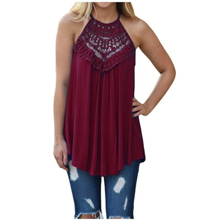 

FREE SHIPPING-camisole Women s Casual Off The Shoulder Lace Regular Fit Sleeveless Tops V-Neck Shirt Tops nightgowns for women lingerie valentines day birthday gifts Red