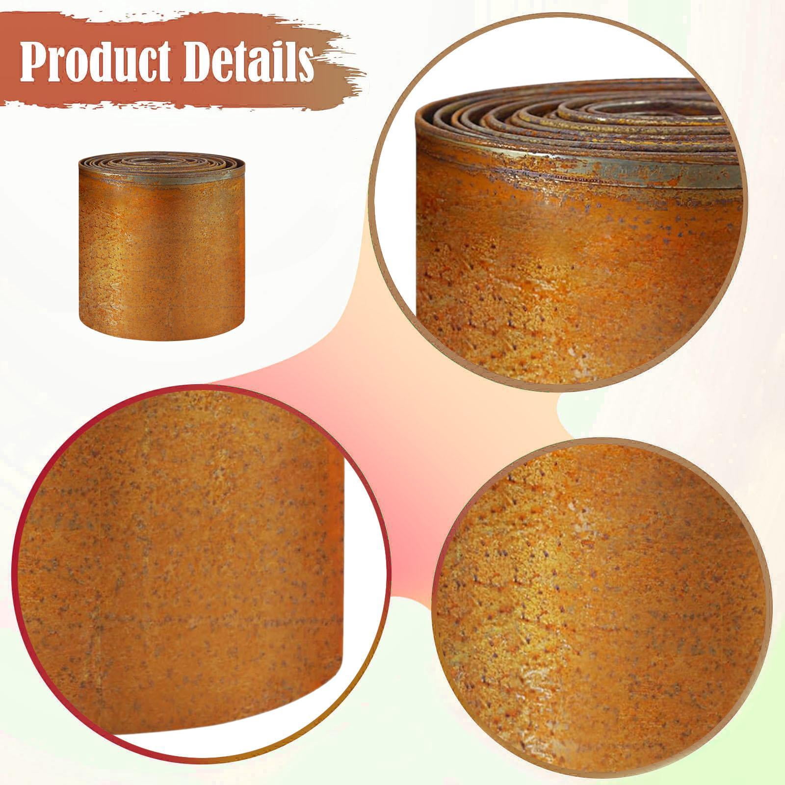Aymzbd Garden Edging Decorative Weather Resistant Sturdy Rust for Lawn Paver Grass 5m
