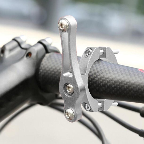 Destornillador Fahrrad Flaschenhalter Adapter Doppelschrauben MTB Cup Rack Clip (Silber)