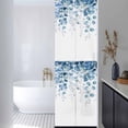 thumbnail image 3 of Blue Eucalyptus Leaves Window Privacy Film, Summer Botanical Weeping Static Cling UV Sun Blocking Heat Control Window Tint Day and Night, Non-Adhesive One Way Windows Privacy Cover 17.7''x78.7'', 3 of 7