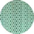 thumbnail image 1 of Ahgly Company Indoor Round Solid Light Blue Modern Area Rugs, 6' Round, 1 of 4