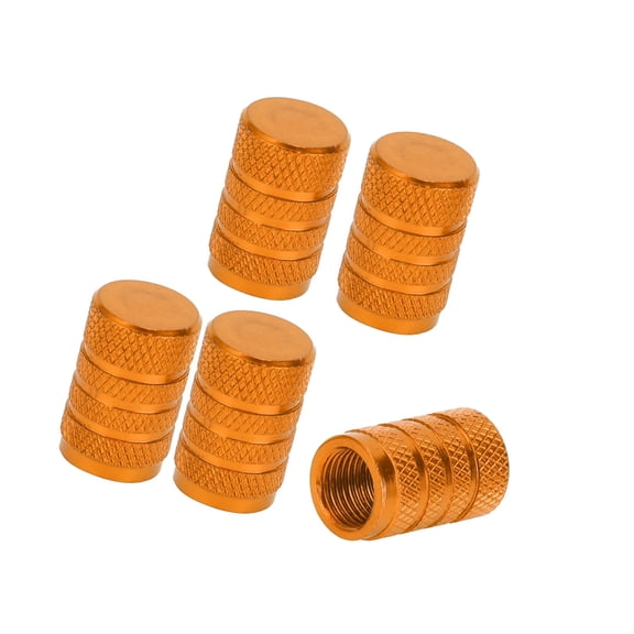 Motoforti Tire Valve Stem Caps for Car Bike Motorcycle Truck 11x17MM Aluminum Alloy Orange 5pc