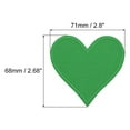 thumbnail image 2 of Unique Bargains Hearts Patches Green Iron-On Patch Sew Embroidered Applique 2.8x2.68 Inch Clothing Repair Backpack 20Pcs, 2 of 6