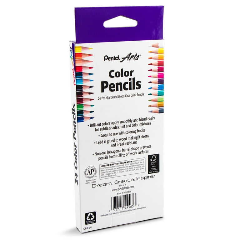 Pentel Arts Color Pencil Set - Assorted Colors, Set of 12