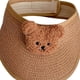 thumbnail image 3 of Sombrero de bebé de oso de dibujos animados,Sombrero de bebé de oso de dibujos animados Gorra de visera para niños Sombrero de sol para niños Estética elegante, 3 of 8