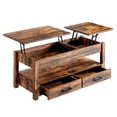 thumbnail image 1 of Mesa De Centro Madera Rustica 2 Elevables 2 Cajones Abatible, 1 of 4