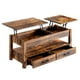 thumbnail image 1 of Mesa De Centro Madera Rustica 2 Elevables 2 Cajones Abatible, 1 of 4