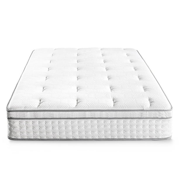 ZINUS Night Therapy 13” Medium Firm Euro Top Hybrid Mattress