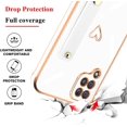 thumbnail image 4 of Compatible with Samsung Galaxy A12/M12/F12 6.5" 2020 Case Thin for Women Girls,Soft TPU Plating Bumper Wristband Holder Case Slim Anti-Scratch Shockproof Love Heart Cute Case(Elegant White), 4 of 7